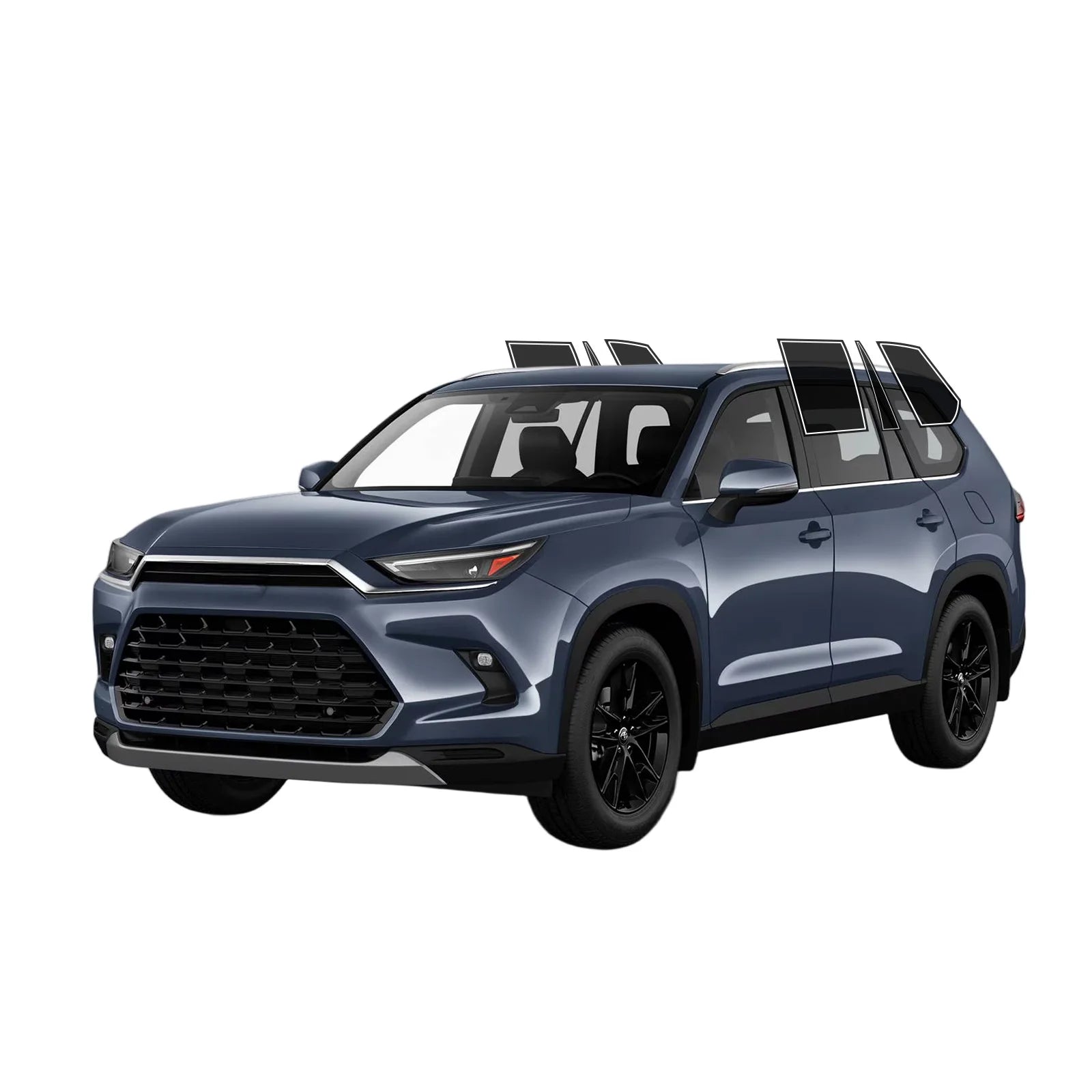 Precut Window Tint Kit for Toyota Grand Highlander (2023–2026) | UV-IR Block & Privacy Film