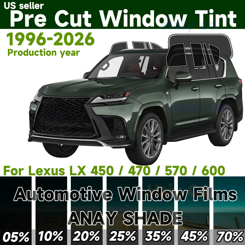 Precut Window Tint Kit for Lexus LX 450 / 470 / 570 / 600 (1996–2026) | UV Block & Privacy