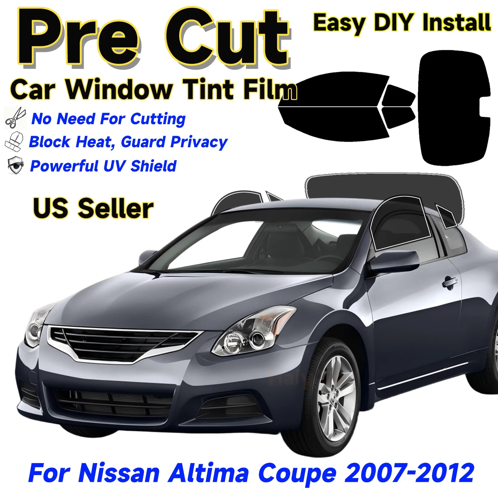 Precut Window Tint Kit for Nissan Altima Coupe (2007–2012) | UV Block & Privacy Film