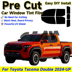Precut Window Tint Kit for Toyota Tacoma Double Cab (2024–2026) | UV Block & Privacy Film