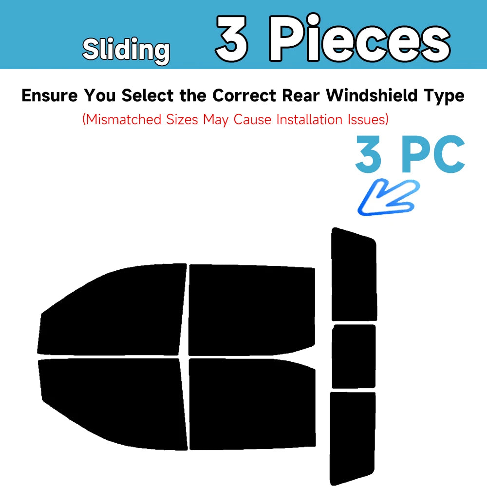 Precut Window Tint Kit for RAM 2500 / 3500 Crew Cab (2010–2025) | UV Block & Privacy Film