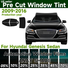 Precut Window Tint Kit for Hyundai Genesis Sedan (2009–2016) | UV Block & Privacy Film