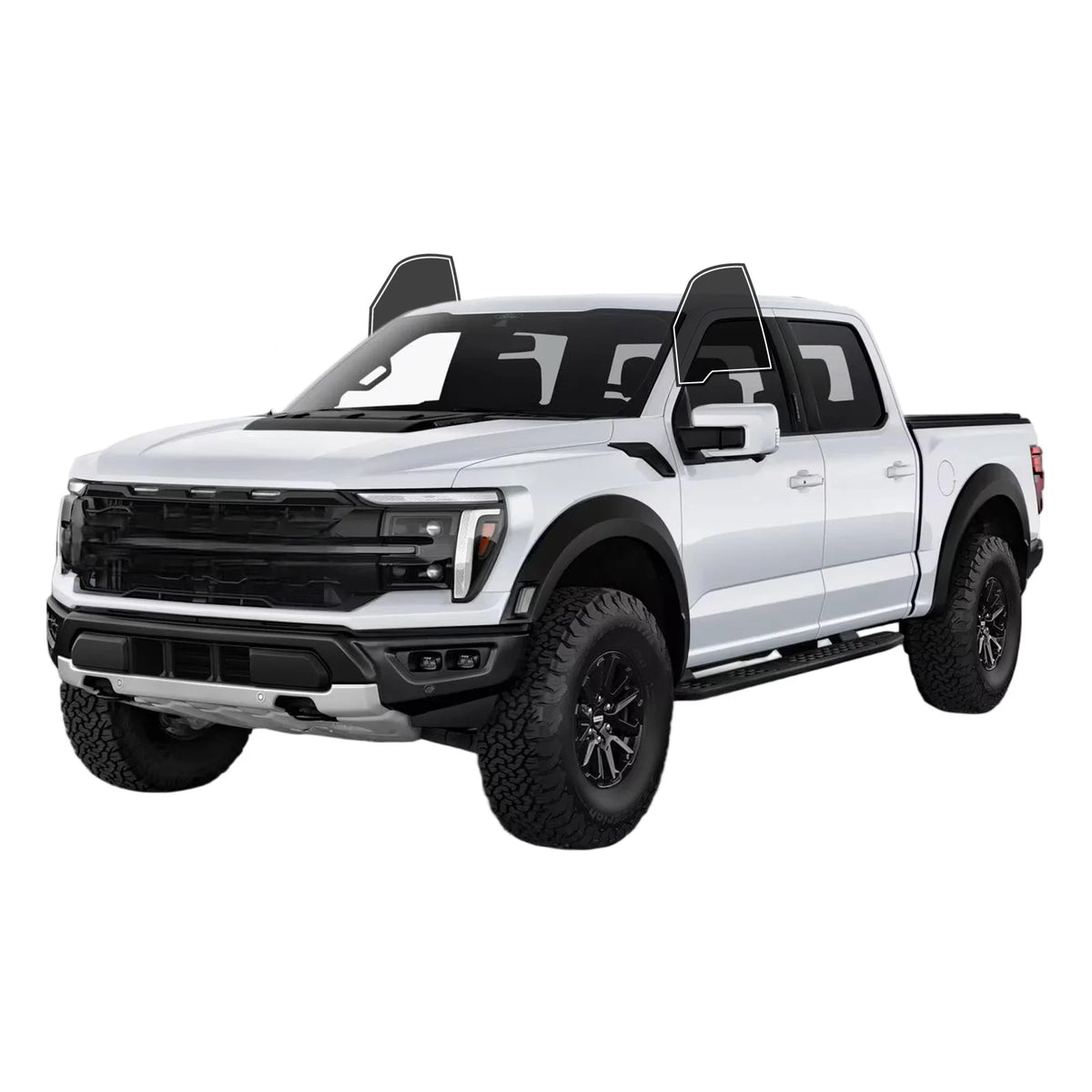 Precut Window Tint Kit for Ford F-150 Crew Cab (2021–2025) | UV Block & Privacy Film