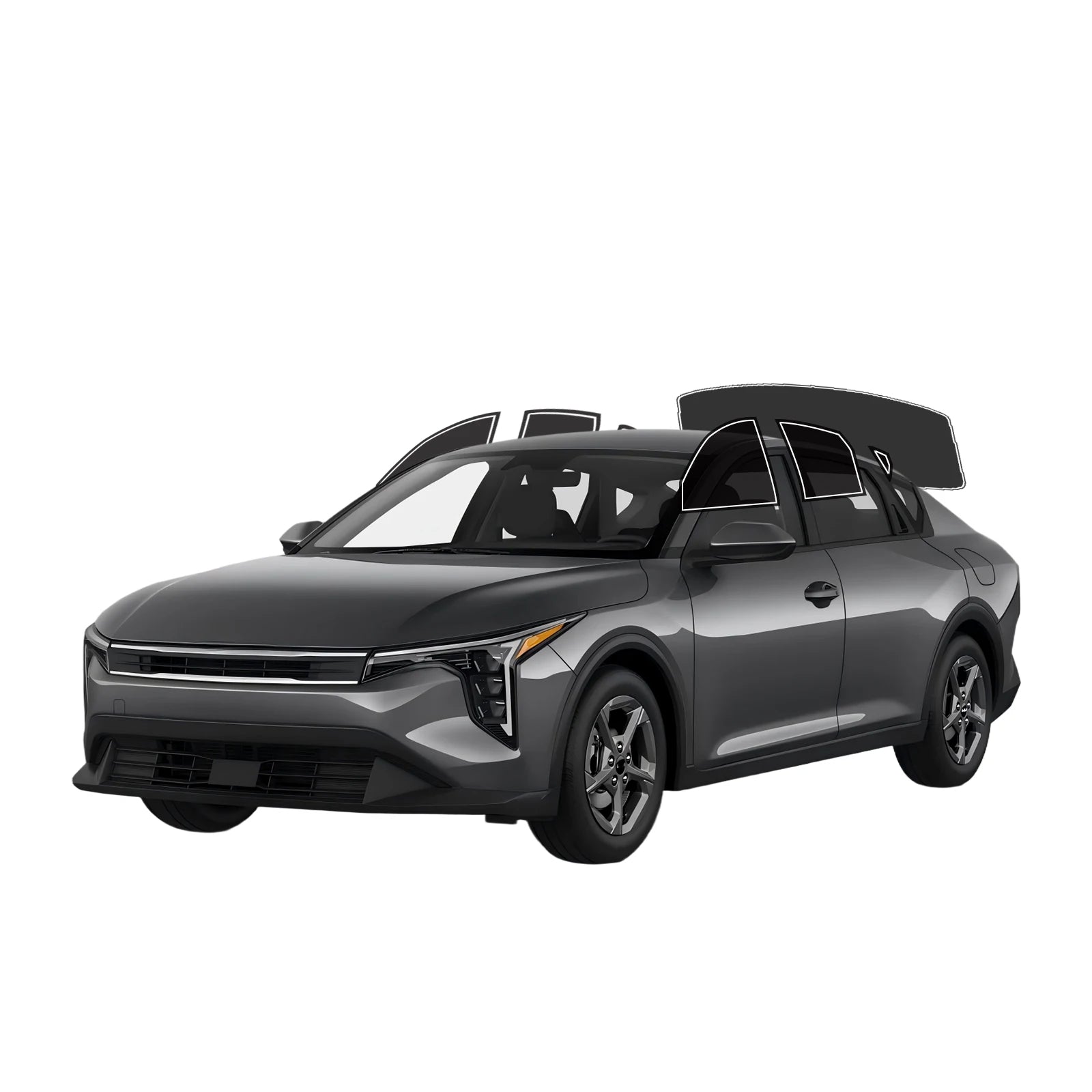Precut Window Tint Kit for Kia K4 (2025–2026) | UV-IR Block & Privacy Film