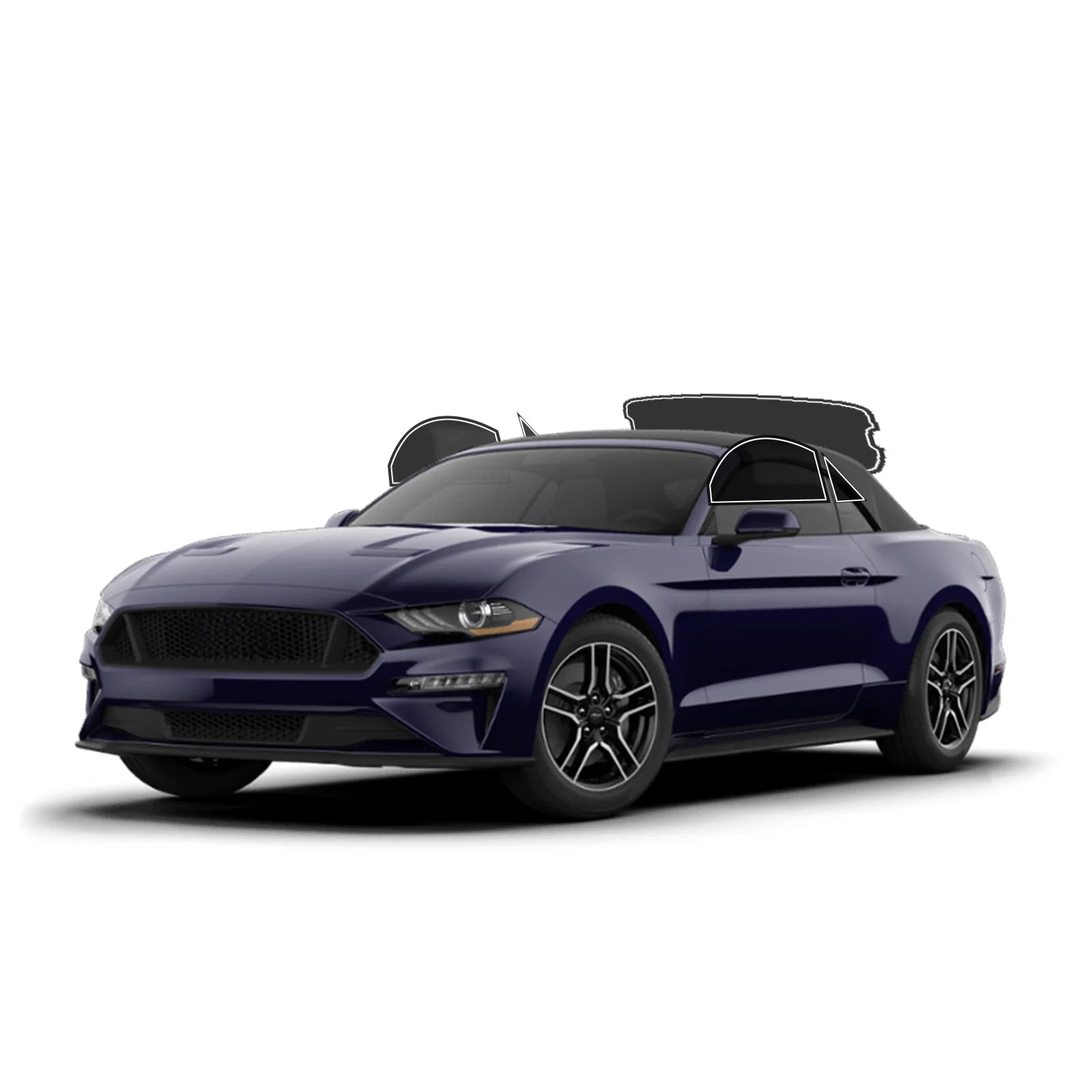 Precut Window Tint Kit for Ford Mustang Convertible (1994–2023) | UV Block & Privacy Film