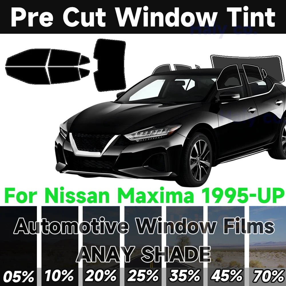 Precut Window Tint Kit for Nissan Maxima (1995–2025) | UV Block & Privacy Film