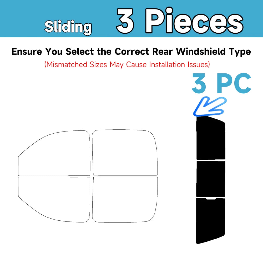 Precut Window Tint Kit for GMC Sierra / Chevy Silverado | UV Block & Privacy Film