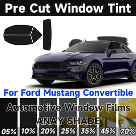 Precut Window Tint Kit for Ford Mustang Convertible (1994–2023) | UV Block & Privacy Film
