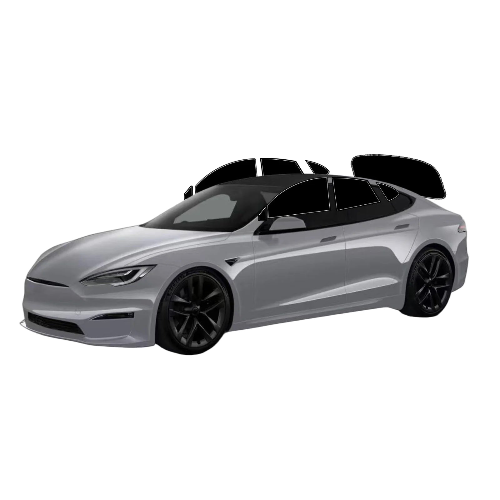 Precut Window Tint Kit for Tesla Model S (2012–2026) | UV-IR Block & Privacy Film