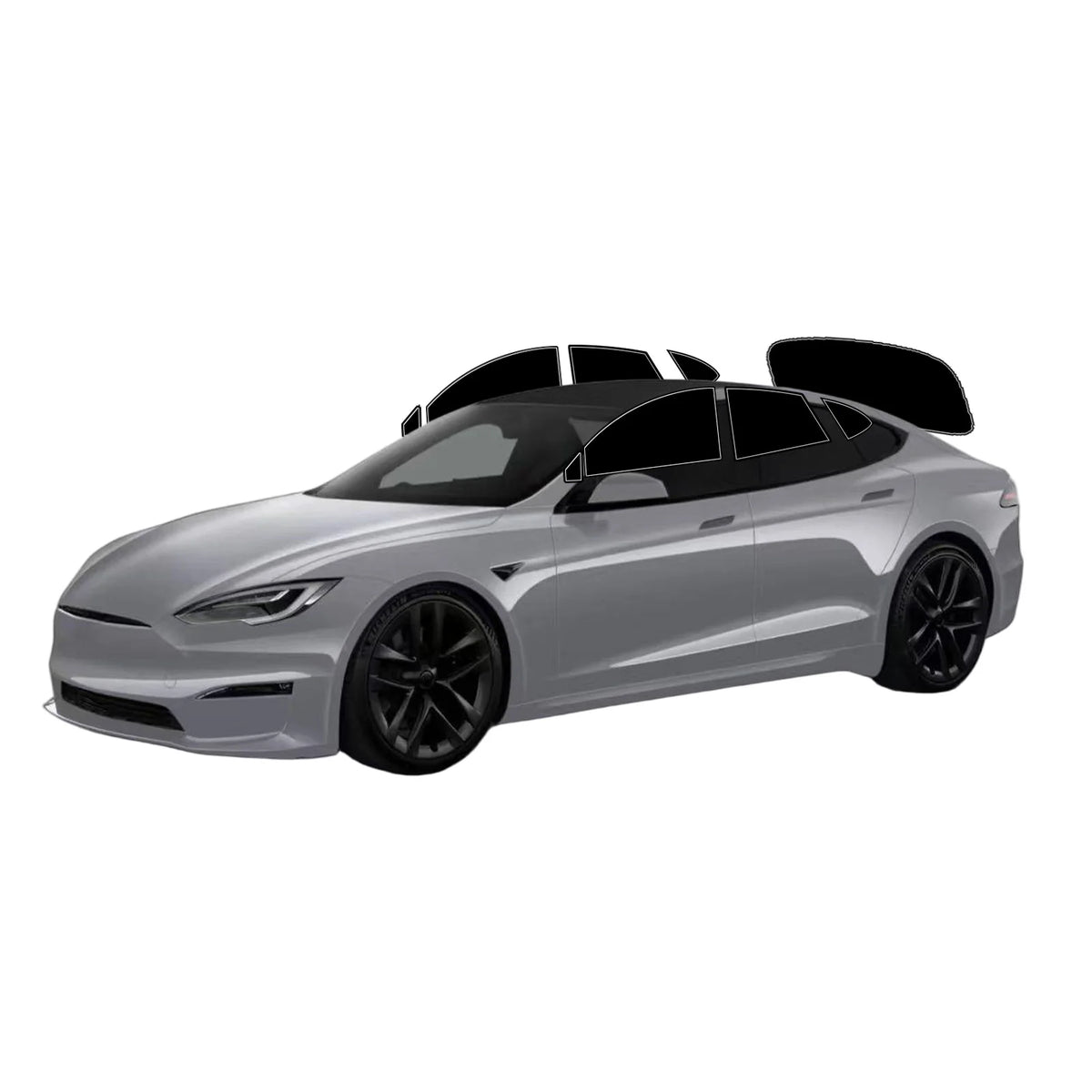 Precut Window Tint Kit for Tesla Model S (2012–2026) | UV-IR Block & Privacy Film