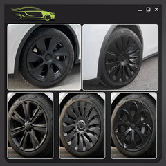19" Blade Wheel Cover Caps for Tesla Model Y (2020–2024) | 4-Piece Full Coverage Hub Cap Set