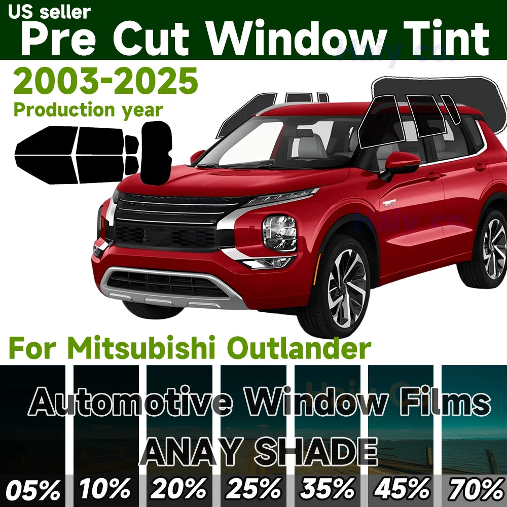 Precut Window Tint Kit for Mitsubishi Outlander (2003–2025) | UV Block & Privacy Film