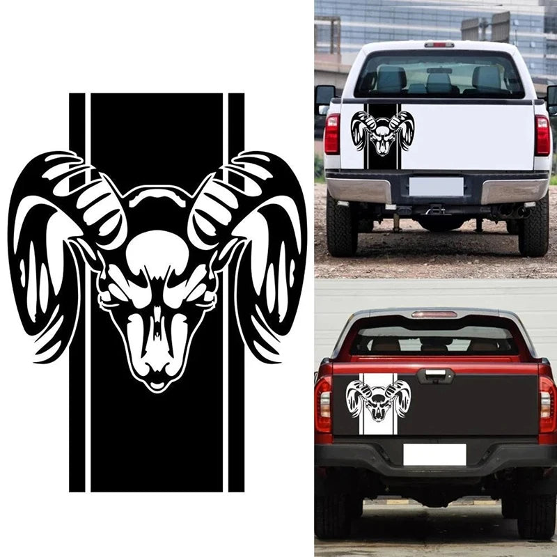 Ram Tailgate Line Stickers - Waterproof Racing Vinyl Decals for Dodge Ram Trucks