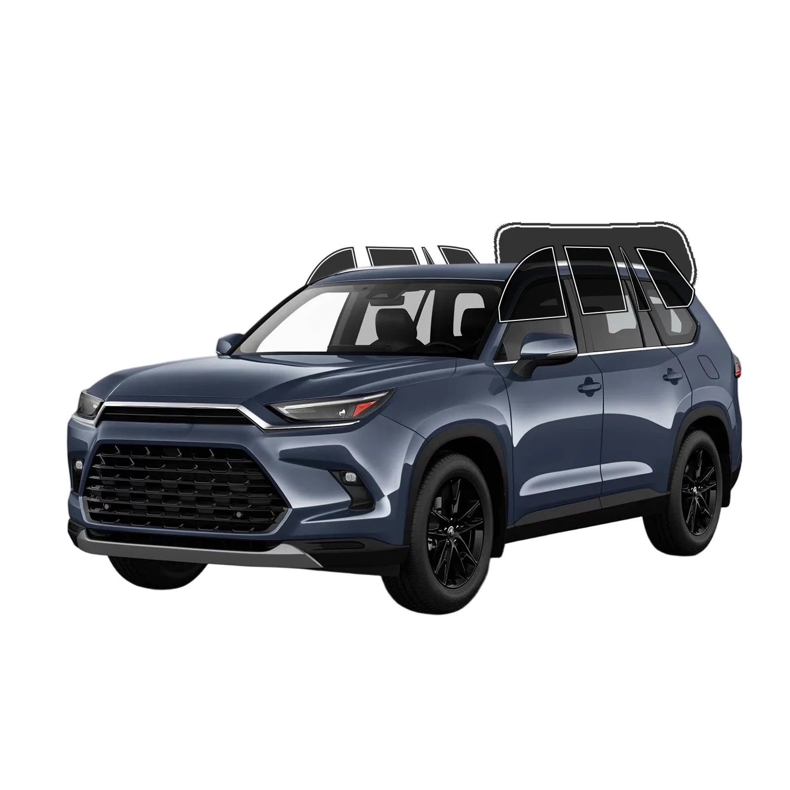 Precut Window Tint Kit for Toyota Grand Highlander (2023–2026) | UV-IR Block & Privacy Film
