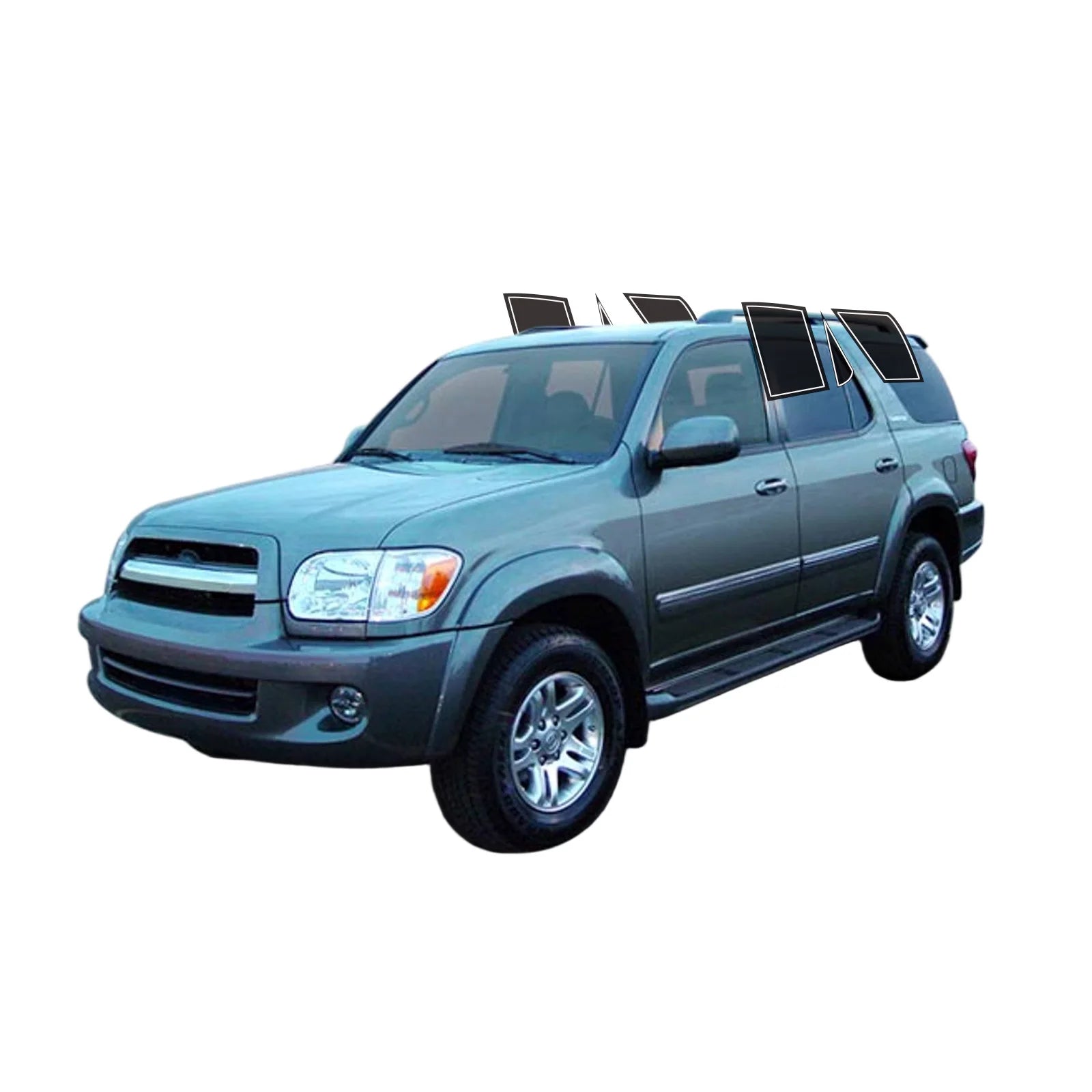 Precut Window Tint Kit for Toyota Sequoia (2001–2007) | UV Block & Privacy Film
