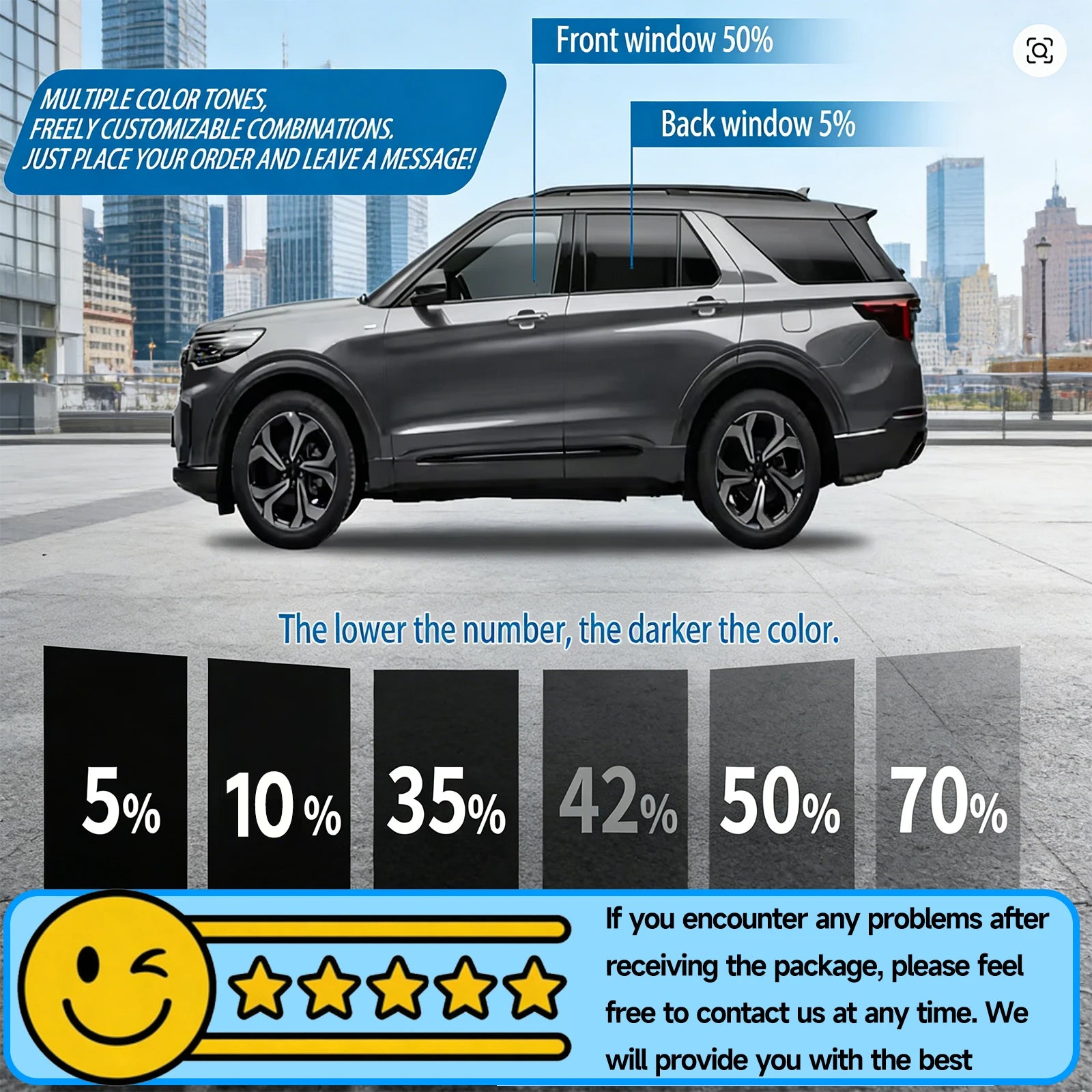 Precut Window Tint for Chevrolet Malibu (2004–2007) | UV Heat 2-Ply