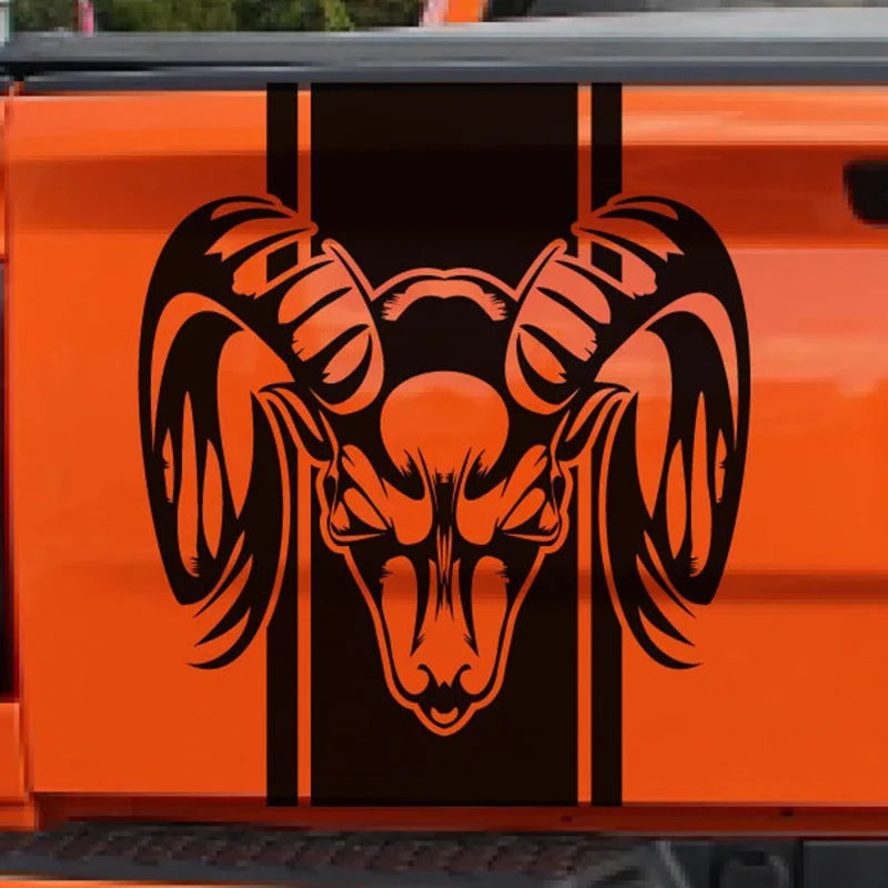 Ram Tailgate Line Stickers - Waterproof Racing Vinyl Decals for Dodge Ram Trucks