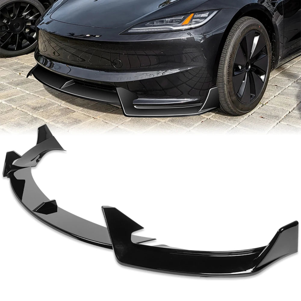 Front Bumper Spoiler Lip Body Kit for Tesla Model 3 (2024–2025) | WPOWER — Excludes Performance
