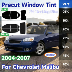 Precut Window Tint for Chevrolet Malibu (2004–2007) | UV Heat 2-Ply