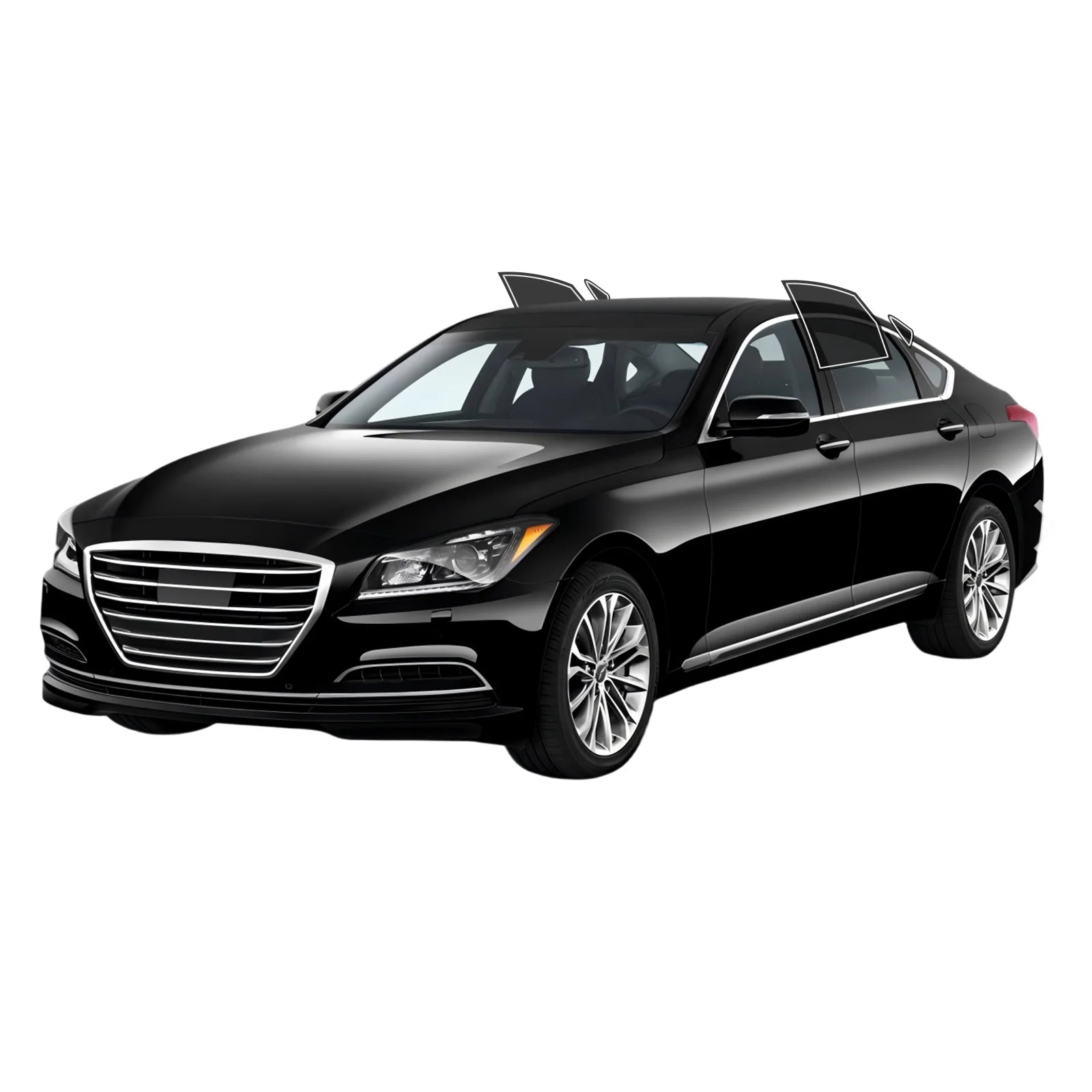 Precut Window Tint Kit for Hyundai Genesis Sedan (2009–2016) | UV Block & Privacy Film