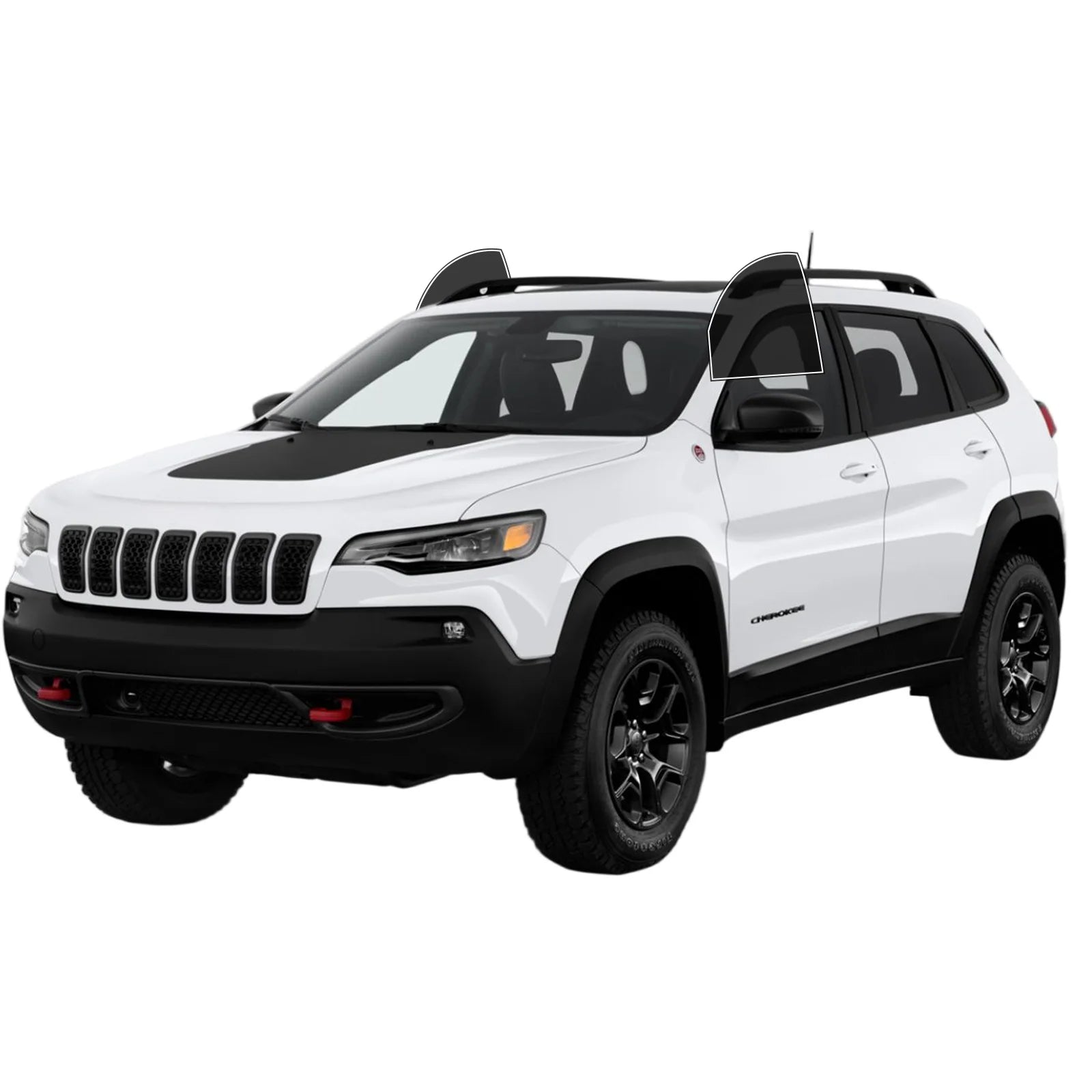 Precut Window Tint Kit for Jeep Cherokee 4-Door (1986–2023) | UV Block & Privacy Film