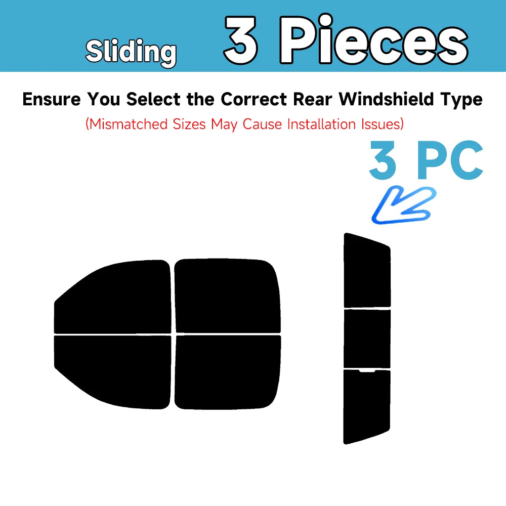 Precut Window Tint Kit for GMC Sierra / Chevy Silverado | UV Block & Privacy Film