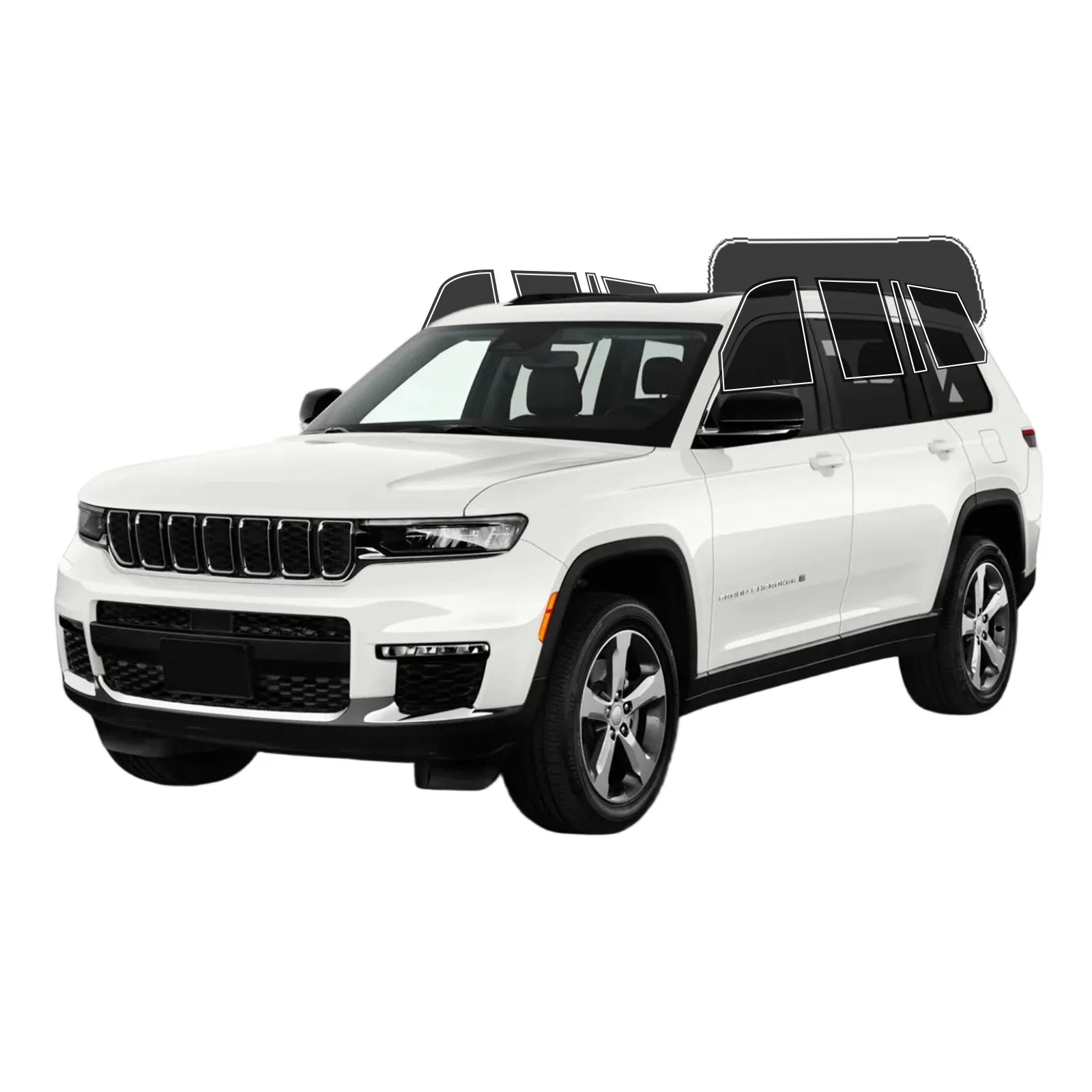 Precut Window Tint Kit for Jeep Grand Cherokee L (2021–2025) | UV Block & Privacy Film