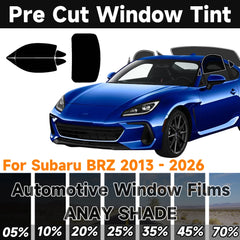 Precut Window Tint Kit for Subaru BRZ (2013–2026) | UV Block & Privacy Film