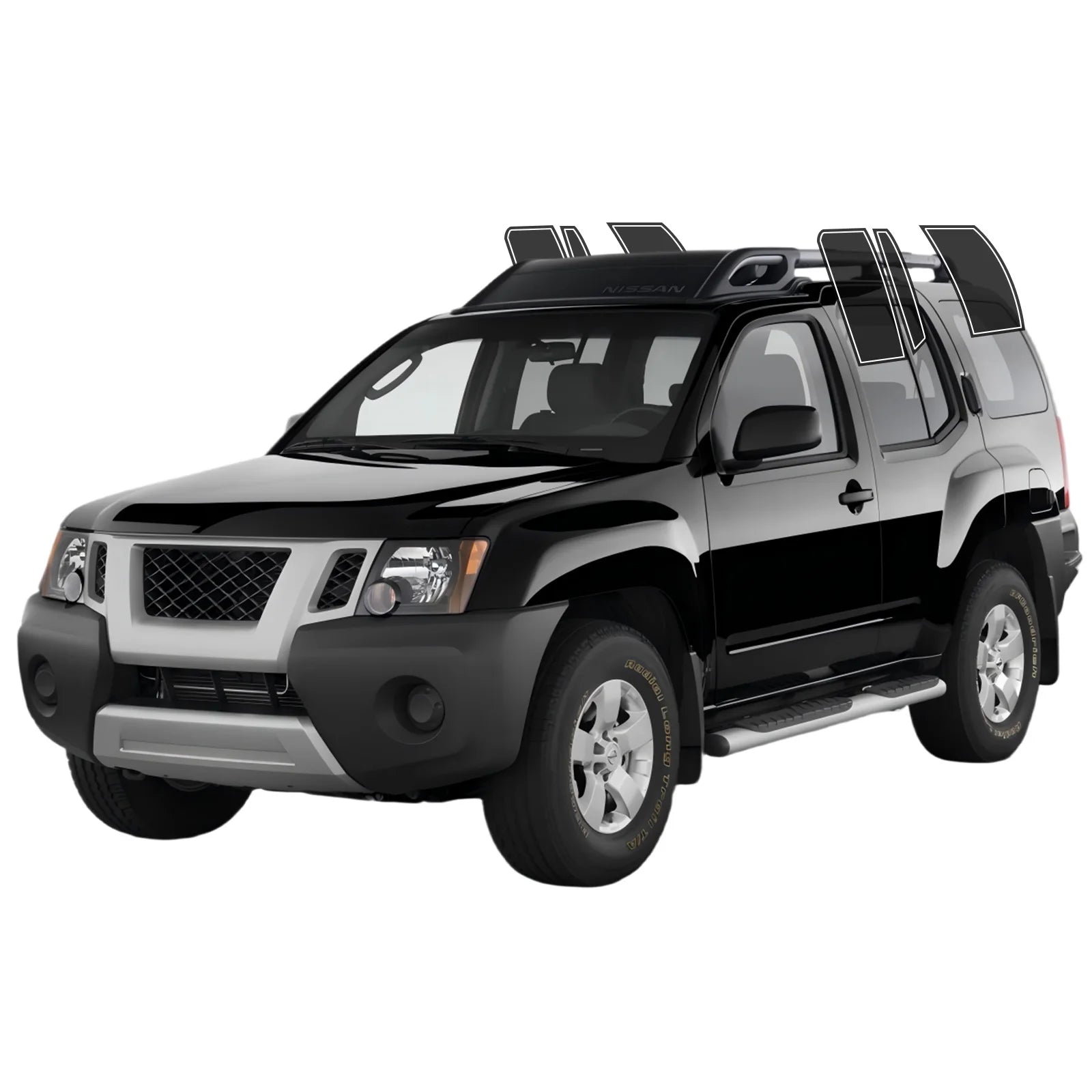 Precut Window Tint Kit for Nissan Xterra (2000–2015) | UV Block & Privacy Film