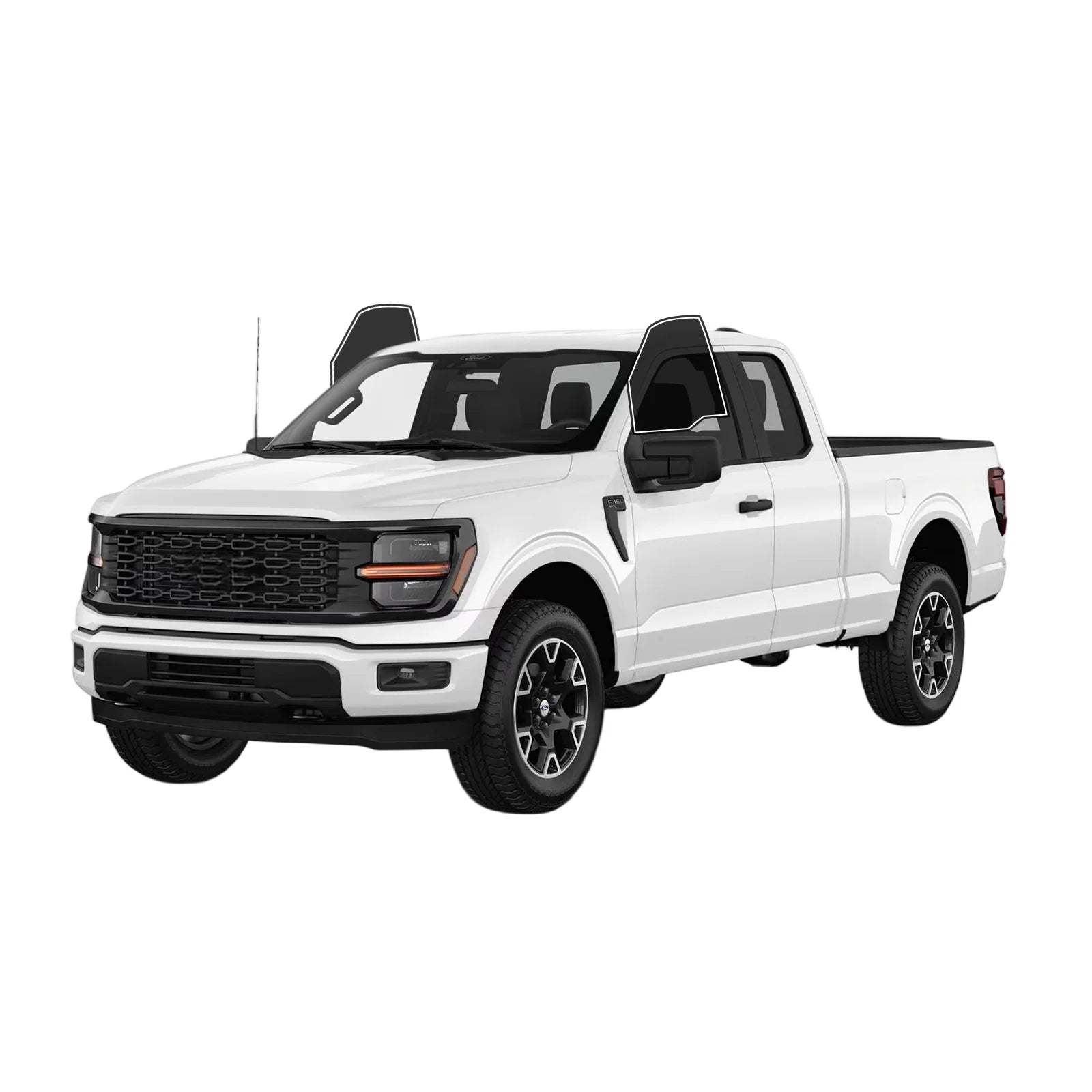 Precut Window Tint Kit for Ford F-150 Extended Cab (2021–2025) | UV Block & Privacy Film
