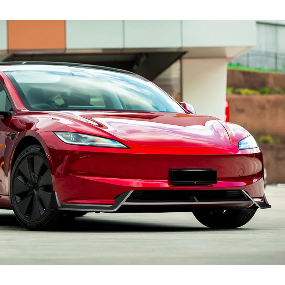 Front Bumper Spoiler Lip Body Kit for Tesla Model 3 (2024–2025) | WPOWER — Excludes Performance