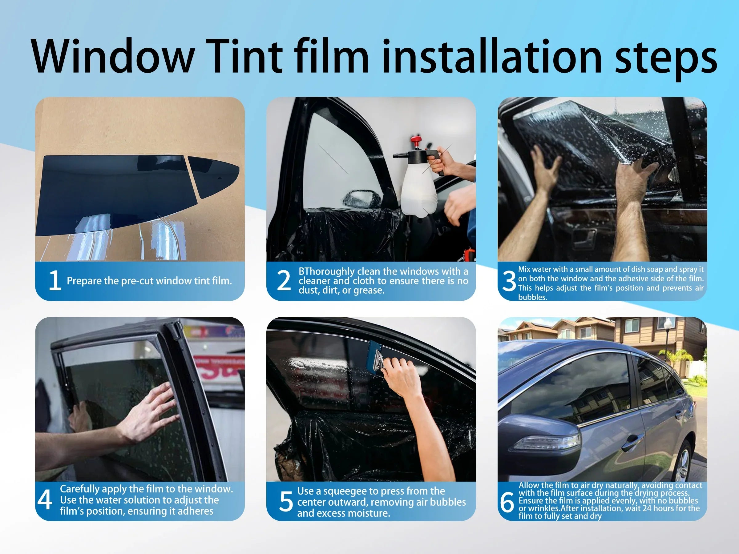 Precut Window Tint Kit for Honda Accord Sedan (2008–2012) | UV Block & Privacy Film