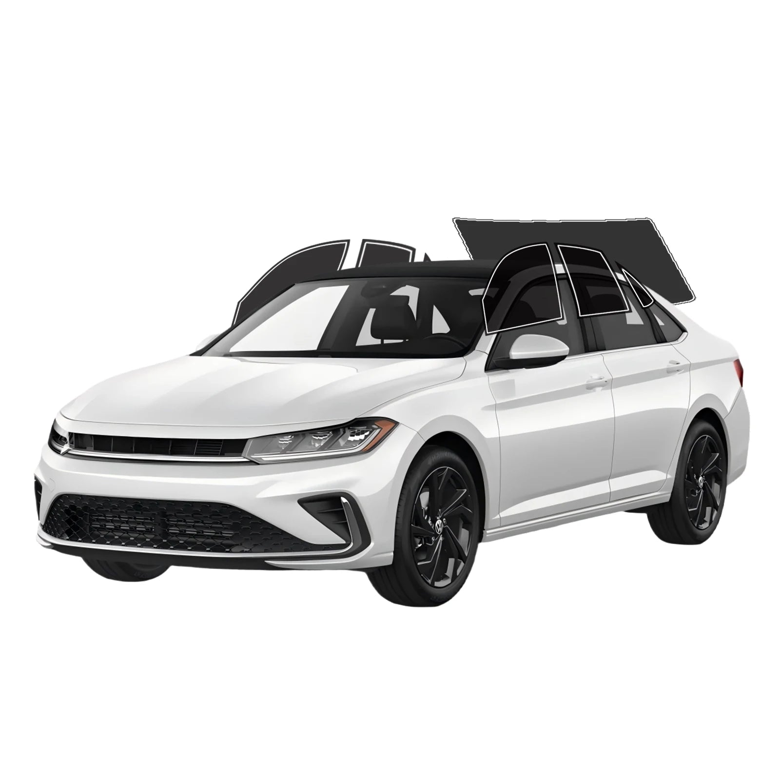 Precut Window Tint Kit for VW Jetta Sedan (1992–2026) | UV Block & Privacy Film
