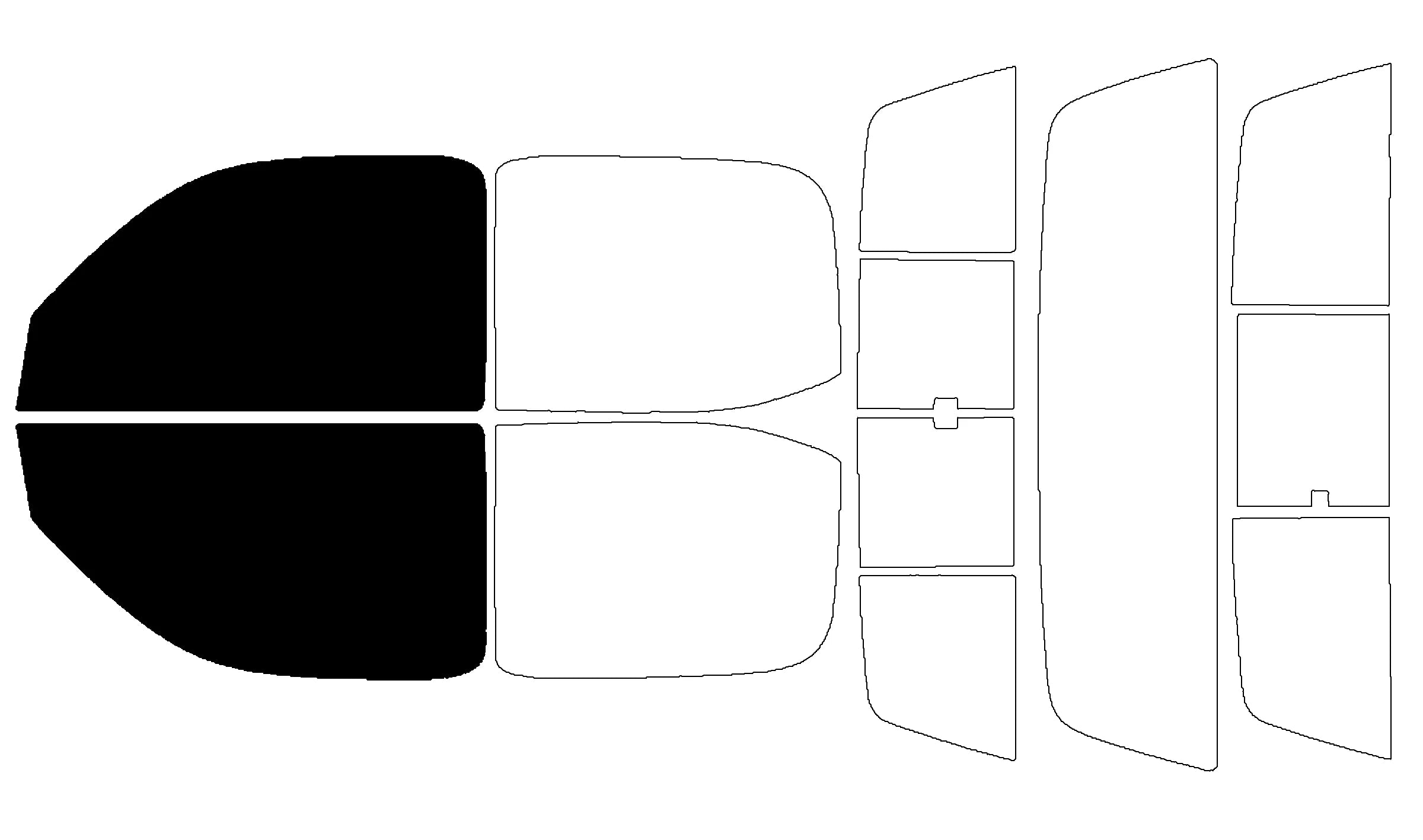 Precut Window Tint Kit for Toyota Tacoma Double Cab (1995–2004) | UV Block & Privacy Film