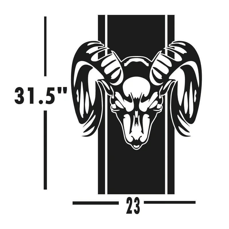 Ram Tailgate Line Stickers - Waterproof Racing Vinyl Decals for Dodge Ram Trucks