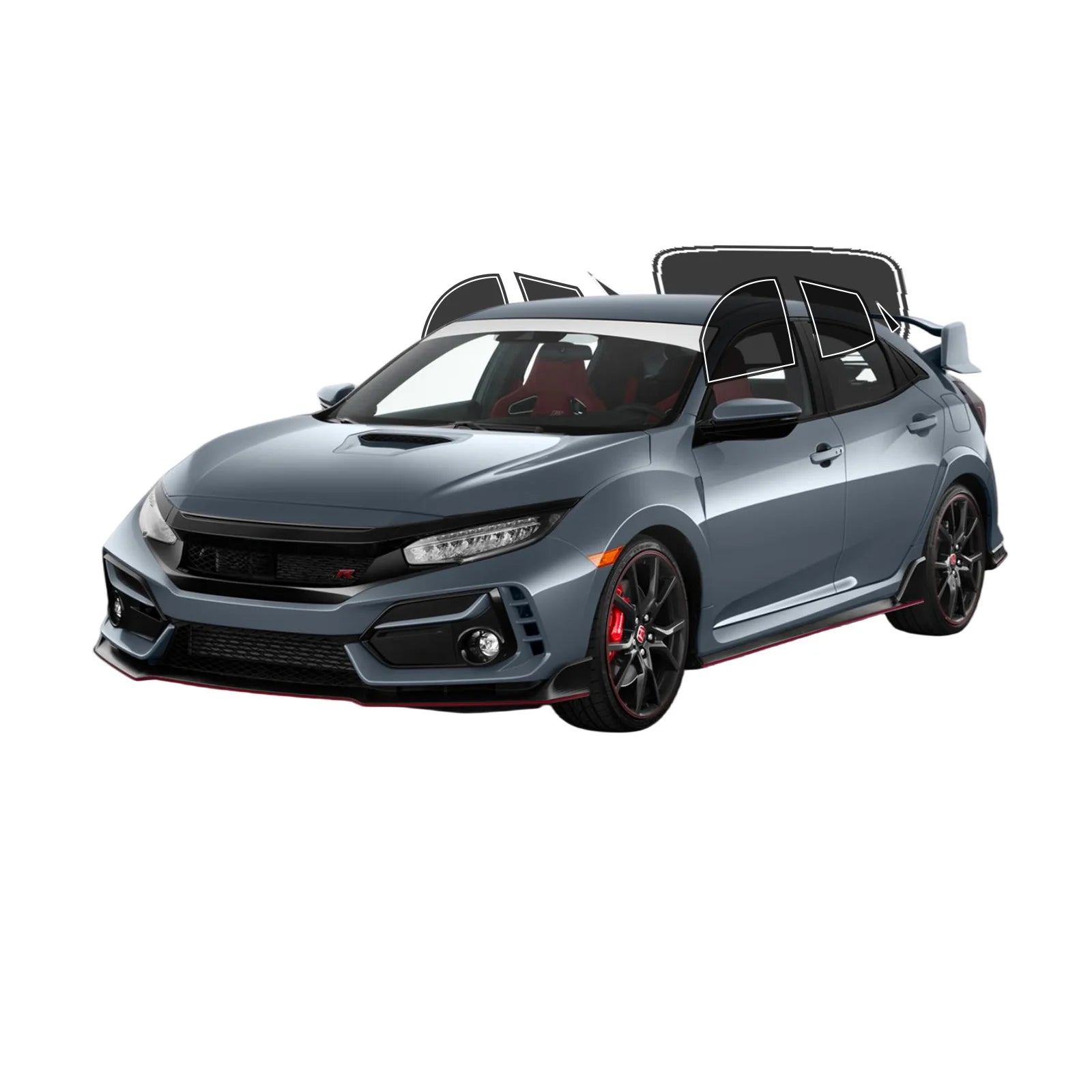 Precut Window Tint Kit for Honda Civic Hatchback (2016–2021) | UV-IR Block & Privacy Film