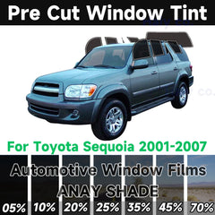 Precut Window Tint Kit for Toyota Sequoia (2001–2007) | UV Block & Privacy Film