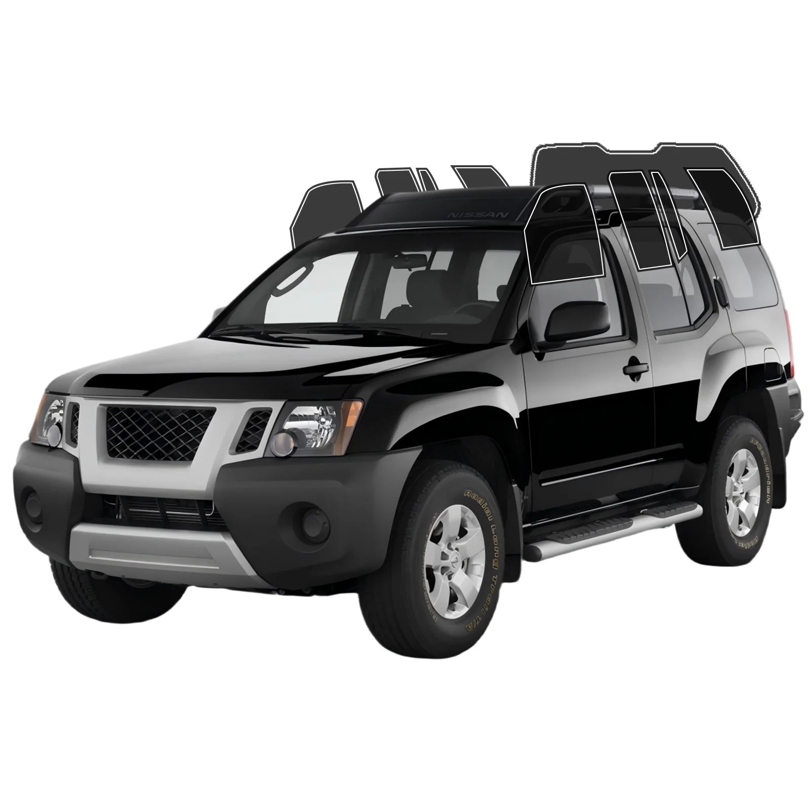 Precut Window Tint Kit for Nissan Xterra (2000–2015) | UV Block & Privacy Film