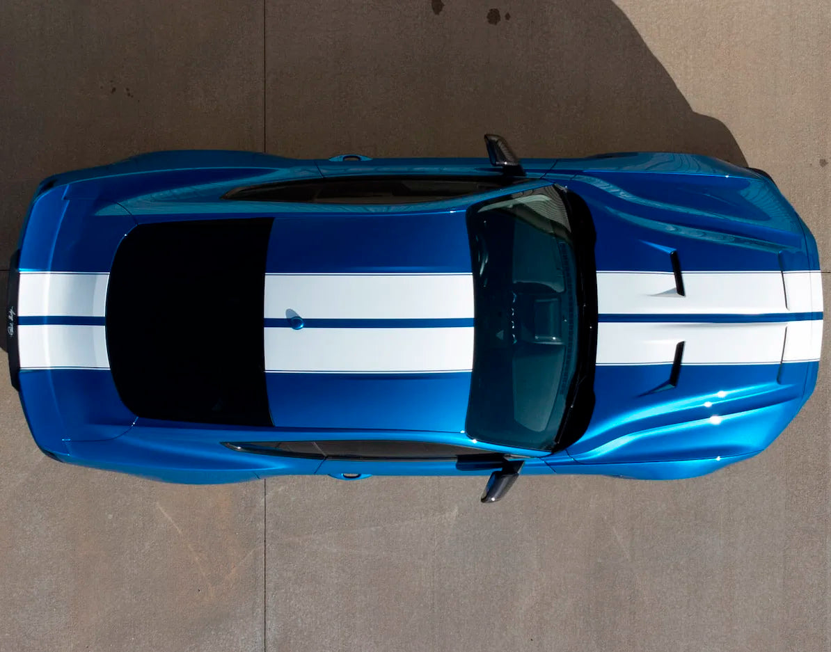 Vinyl Die-Cut Rally Stripe Decals - Waterproof Hood, Roof, and Trunk Stickers for Dodge Challenger