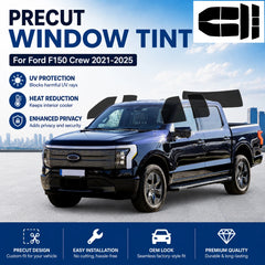 Precut Window Tint Kit for Ford F-150 Crew Cab (2021–2025) | UV Block & Privacy Film