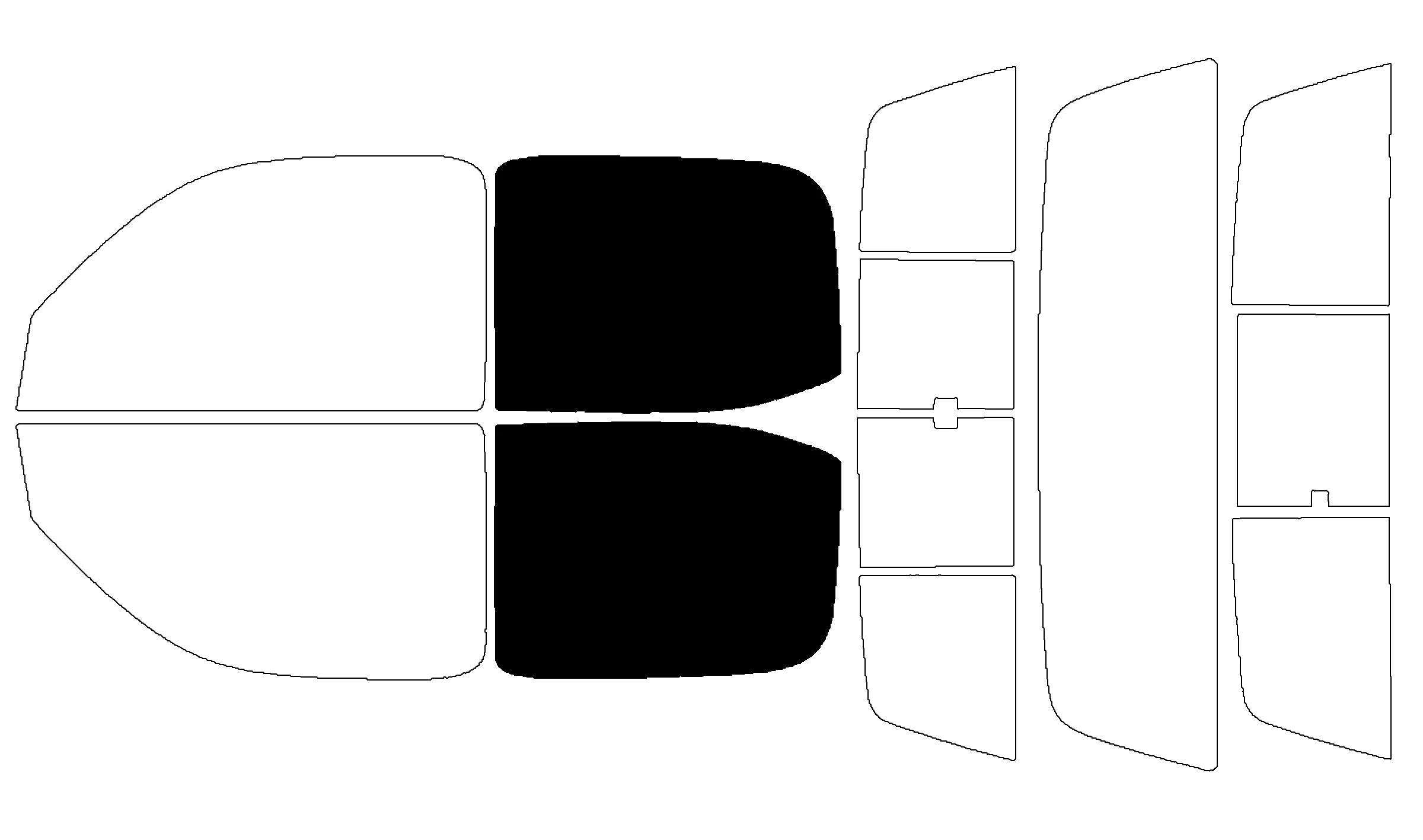 Precut Window Tint Kit for Toyota Tacoma Double Cab (1995–2004) | UV Block & Privacy Film