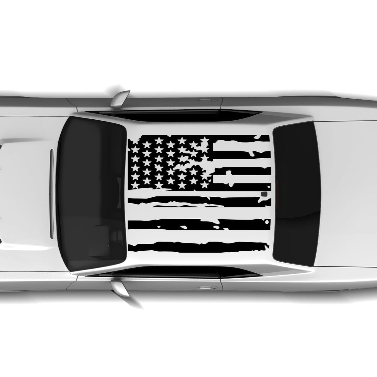 American flag roof decals graphics compatible with Dodge Challenger 2008-2014