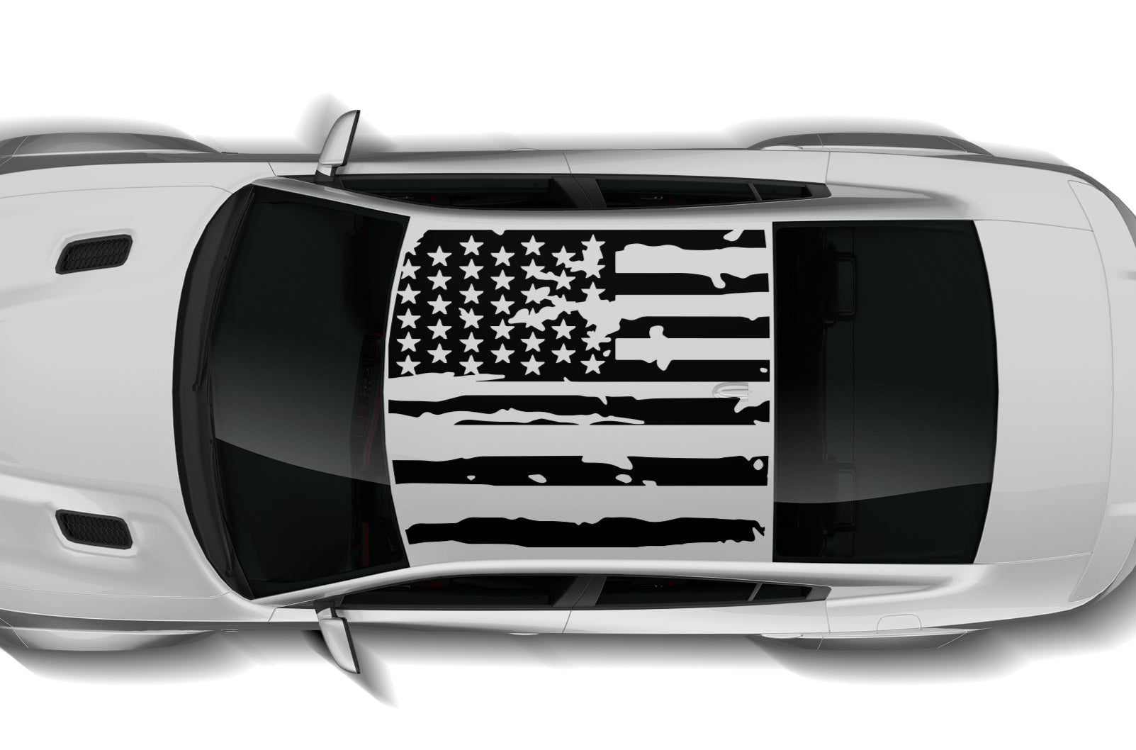 American flag roof decals graphics compatible with Dodge Charger Hellcat SRT Widebody