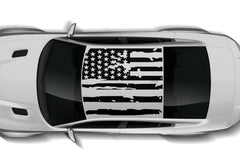 American flag roof decals graphics compatible with Dodge Charger Hellcat SRT Widebody