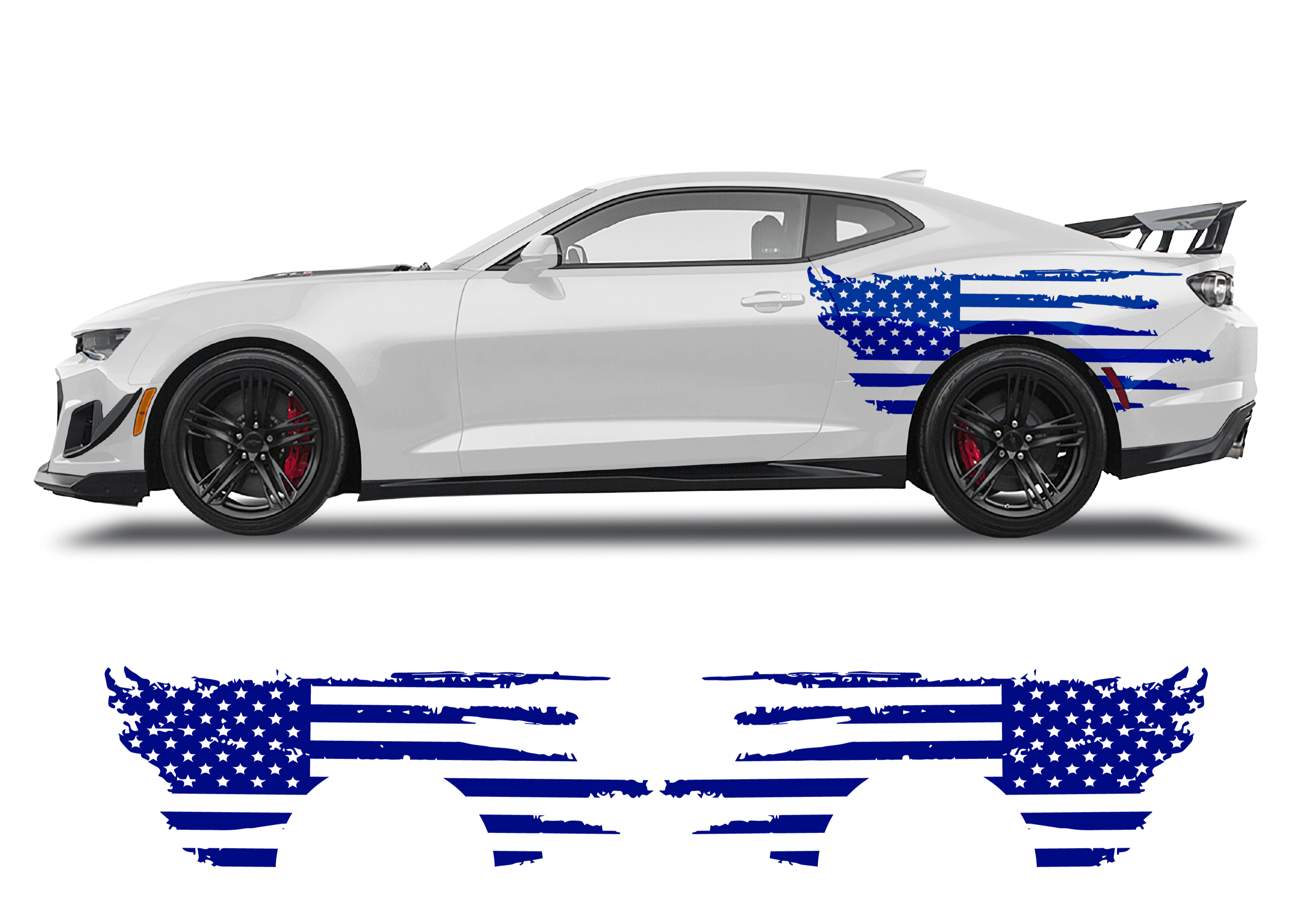Chevrolet Camaro Side American Flag