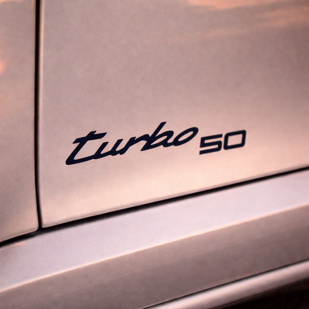 Calcomanía para la esquina inferior de la puerta del Porsche 911 (992) Turbo 50 x2