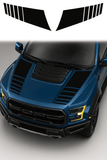 2PCS Car Hood Cover Vinyl Stripe Stickers Racing Stripes Fits: 2017–2020 Ford Raptor