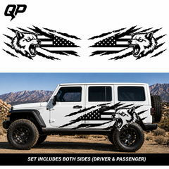 Wolf USA Vinyl Decal Set – Jeep Wrangler | Full Length Side Graphic