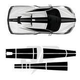 Kit de calcomanías gráficas para el techo del Chevrolet Corvette C8 2021-2025
