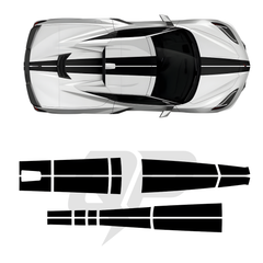 Chevrolet 2021-2025 Corvette C8 Top Roof Sticker Graphic Decal Kit
